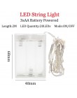 LED String lights 10M 5M 2M srebrny drut Garland Home boże narodzenie Wedding Party Decoration zasilany 5V akumulator USB bajki 