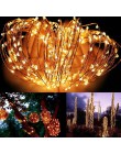 LED boże narodzenie ciąg światła 1-10M srebrny drut wróżka Garland Home Wedding Party Decoration zasilany z baterii DC5V USB