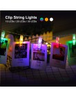 ANBLUB 1.5 M 2 M 3 M podstawka na zdjęcie z klipsem LED String światła na boże narodzenie nowy rok Party ślub dekoracja domu baj