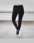 Kobiety Casual Legginsy Jeggings Fitness Zimowe Nowe Panie Przyjazdu Elastyczny Pas Spodnie Blok Kolor Mesh Insert Legginsy 6012