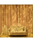 2/3/6M kurtyny LED String Light Fairy sople LED boże narodzenie Garland ślub Party Patio okno na zewnątrz ciąg dekoracja świetln