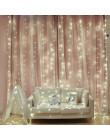 2/3/6M kurtyny LED String Light Fairy sople LED boże narodzenie Garland ślub Party Patio okno na zewnątrz ciąg dekoracja świetln