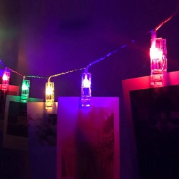 1.5M 3M 6M podstawka na zdjęcie z klipsem LED String światła zasilane z baterii boże narodzenie nowy rok Party ślubne Ramadan de