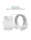 New 1.5 M 3 M 6 M wróżka wianek lampa LED Ball String światła wodoodporna na boże narodzenie drzewo ślub dekoracja wnętrza domu 