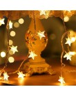 10/20/40/50 gwiazda świetlna led ciąg Twinkle girlandy zasilany z baterii lampy boże narodzenie wakacje wesele dekoracyjne lampk