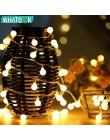 Lampa LED Ball String światła ślub Fairy światła boże narodzenie na zewnątrz kryty 10M 20M 30M 50M Garland wakacje party ogród D