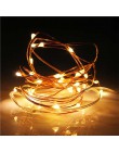 1 M 2 M 3 M 5 M 10 M drut miedziany LED String lights oświetlenie świąteczne wróżka wianek na boże narodzenie dekoracji choinki