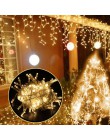 5M kurtyny sople LED ciąg światła opadają 0.4/0.5/0.6m święta bożego narodzenia girlandy Faiy Xmas Party ogród etap dekoracyjne 