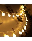 10m 20m 30m 50m doprowadziły światła ciąg z białe kulki AC110V/220 V dekoracji wakacje lampa festiwal boże narodzenie światła na