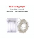 Fairy Lights AA zasilany z baterii 1 M 10 2 M 20 3 M 30 5 M 50 10 M 100 diody led srebrny drut miedziany LED ciąg światła dekora