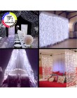 Coversage 3X3M świąteczne girlandy LED ciąg boże narodzenie światełka na siatce bajki Xmas Party ogród dekoracyjna kurtyna ślubn