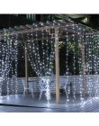 3x3 sopel LED Fairy lampka z wtyczką ue Garland kurtyny wąż ledowy boże narodzenie na zewnątrz/dekoracji wnętrz dla Xmas Wedding