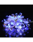 Kwiat wiśni girlanda z kwiatów zasilany z baterii LED String Fairy światła kryształowe kwiaty dla kryty ślub boże narodzenie dek