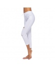 Nowy 2018 Skinny Jeans Kobiet Denim Spodnie Otwory Zniszczone Kolana Ołówek Spodnie Na Co Dzień Spodnie Black White Stretch Ripp