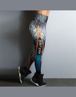 2018 Hayoha Geometryczne Linie Legginsy Poligraficzne Umieścić Hip Elastyczna Wysokiej Talii Legging Oddychająca Slim Spodnie