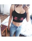 Weekeep kobiety przycięte smoka druku Cami lato Sexy na cienkich czarnych ramiączkach bez pleców upraw góry 2018 Streetwear Bral