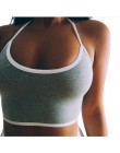 Feitong 2019 Sexy Crop topy dla kobiet Halter Fitness Tight gorset Strappy Skinny T-Shirt dziewczyna taniec przycięte topy kamiz