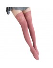 Modne elastyczne zakolanówki damskie wygodne bawełniane wykończone koronką długie za kolano w prążek