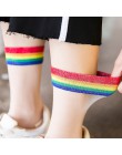 W stylu mody przezroczyste Rainbow krótkie skarpetki damskie letnie cienkie Harajuku kostki skarpetki Hipster Art niskie słodkie