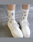 Cartoon Kaktus Roślin Wzór Skarpety Dziewczyny Wygodne Słodkie Bawełna Dorywczo Miękkie Skarpetki sokken Ciepłe Krótki Kobiety S