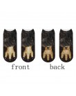 Moda Kawaii 3d drukowane bawełniane skarpetki śliczne koty pazury krótkie skarpetki do kostki dla dzieci Cartoon śmieszne zwierz
