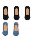 5 par/partia nowy skarpetki damskie jednolity kolor niewidoczne damskie krótkie skarpetki letnie cienkie antypoślizgowe dziewczy