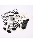 Japonia styl fajne Sexy kobiety śmieszne głowy wzorzyste krótkie skarpety bawełniane śmieszne Hipster Art kostki czarny i biały 