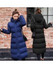Plus rozmiar 3XL w dół kurtki 2019 moda kobiety płaszcz zimowy długi Slim zagęścić ciepła kurtka dół bawełny kurtka watowana zno