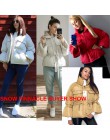 Kobiety kurtki zimowe parki 2019 moda gruby ciepły latarnia rękaw bluzki kurtki Slim stałe słodkie kurtki dla kobiet
