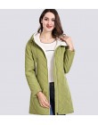 2019 wiosna jesień kobiet płaszcz z kapturem cienkie kobiety kurtki długi Plus Size z kapturem wysokiej jakości ciepłe bawełnian
