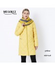 MIEGOFCE 2019 nowy zima kobiety płaszcz Bio Fluff odzież wierzchnia parki moda styl wysokiej jakościowa kurtka z szalik ciepłe k