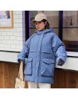 PinkyIsBlack 2019 długie parki kurtka zimowa kobiety z kapturem wiatroszczelna odzież militarna kobiece duże kieszenie zagęścić 