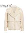 MissyChilli Faux futro patchwork miękkie płaszcz skórzany kobiet jesień krótki ciepła kurtka płaszcz kobiet puszyste teddy zima 