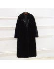 Zima moda nowy wysokiej jakości imitacja aksamitne futro płaszcz długi futrzany płaszcz kobiet luźne grube ciepłe futro z norek 