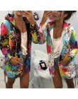 Odzież wierzchnia i płaszcze kurtki moda Tie farbowanie Print znosić bluza z kapturem płaszcz płaszcze i kurtki kobiety 2018AUG1