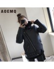 AOEMQ Retro nowa klapa i aksamitne wyściełane futro jeden płaszcz ciepły moda PU skórzane Lamb włosów odzież motocyklowa kurtka 