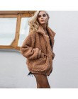 Jesień kurtka zimowa płaszcz damski 2019 moda koreański styl plus rozmiar kobiety teddy futro kobiet na co dzień kurtka kobieta 