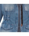 Dżins wysokiej jakości kurtki kobiety 2018 jesień moda z długim rękawem Jeans płaszcz na co dzień Denim znosić topy Plus rozmiar