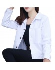 2019 jesień zima kobiety kurtka Harajuku moda podstawowe płaszcz kobieta w stylu Vintage Jean kurtki szczupła biały różowy Denim
