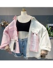 Plegie Harajuku Oversize Patchwork kurtka kobiet 2019 jesień nowy nabytek znosić płaszcz Hip Hop Streetwear luźne BF kurtki w st