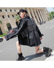2019 kobiet kurtka dżinsowa płaszcz frędzle kobiety czarne kurtki Abrigo Mujer topy dla kobiet Chaquetas Mujer kobiety Denim pła