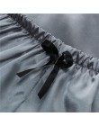 Bielizna nocna dla kobiet seksowna satyna zestaw czarny koronki dekolt w kształcie litery v piżama bez rękawów słodkie Cami top 