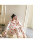 2019 lato kobiety zestawy piżamy z kwiatowym nadrukiem moda luksusowe kobiet Faux jedwabiu dwa kawałki koszulki + spodnie koszul