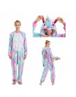 Piżamy damskie piżama dla kobiet jednorożec Kigurumi flanelowe Cute piżama w zwierzątka zestawy kobiety zima bielizna nocna unic