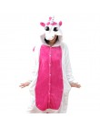 Kigurumi jednorożec piżamy komplety flanelowa ze zwierzęciem piżamy damskie zimowe unicornio Nightie piżamy bielizna nocna Homew