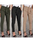 BornToGirl dorywczo szczupła szyfonowa cienkie spodnie dla kobiet wysokiej talii czarne Khaki zielone spodnie