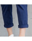 Nowych kobiet dorywczo Harajuku wiosna jesień duży rozmiar długie spodnie stałe elastyczny pas bawełniana pościel spodnie długoś