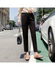 2019 jesień nowe damskie elastyczne wełniane spodnie damskie Plus Size spodnie typu casual czarne/szare spodnie Harem zimowe weł