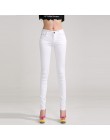 2019 spodnie damskie na co dzień ołówek spodnie damskie Slim Stretch białe dżinsy pantalones mujer