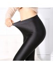 Push up legginsy kobiety czarny Sexy legginsy błyszczące Legging jesień wiosna legginsy elastyczne miękkie duży rozmiar elastan 